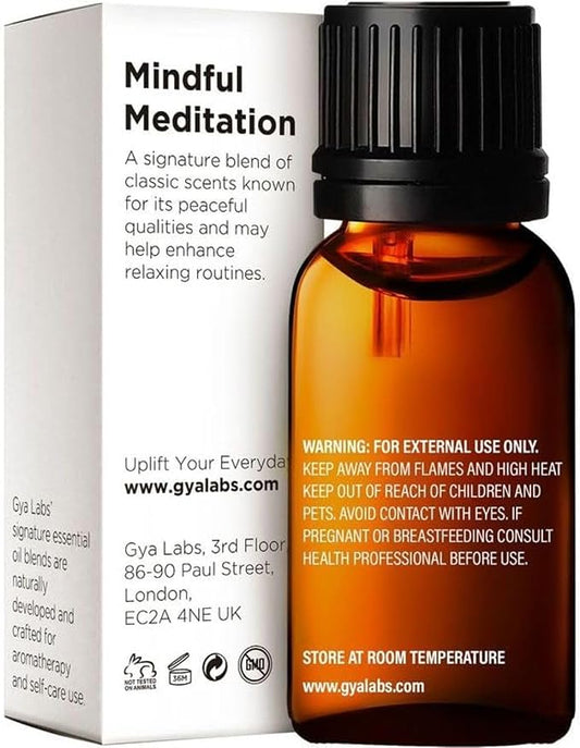 Gya Labs Mindful Meditation Essential Oil Blend - 100% Pure Natural Undiluted Meditation Essential Oil - Grounding & Relaxing (0.34 Fl Oz)