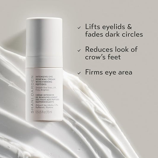 SHANI DARDEN SKIN CARE Intensive Eye Renewal Cream, Anti-Aging Eye Cream for Fine Lines, Crow’s Feet and Dark Circles, Crease-Free and Makeup-Ready, 0.50 fl oz