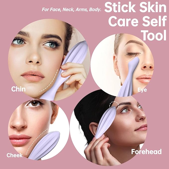 Silicone Facial Massage Roller, Face Massager Skin Lifting Tool Shapes Face Curves, Body Face Roller for Wrinkles and Skin Lifting Reduces Tiredness Promote Circulation for Women (Green)
