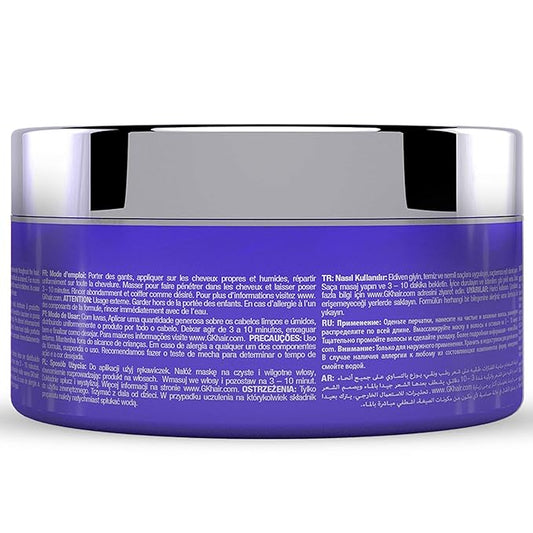 GK HAIR Global Keratin Ultra Blonde Bombshell Masque (7.05 Fl Oz/200 g) Semi-Permanent Long Lasting Hair Toning Color Pigments Moisturizing Styling and Coloring Mask for All Hair Types