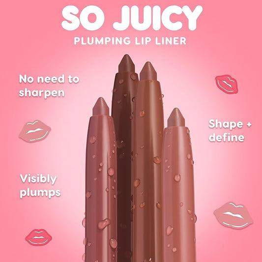 ColourPop So Juicy Plumping Lip Liner with Peptides - Long Lasting Lip Liner for Visibly Plumped & Shaped Lips - Enriched with Smoothing Ceramides & Peppermint - Slay (0.01 oz)