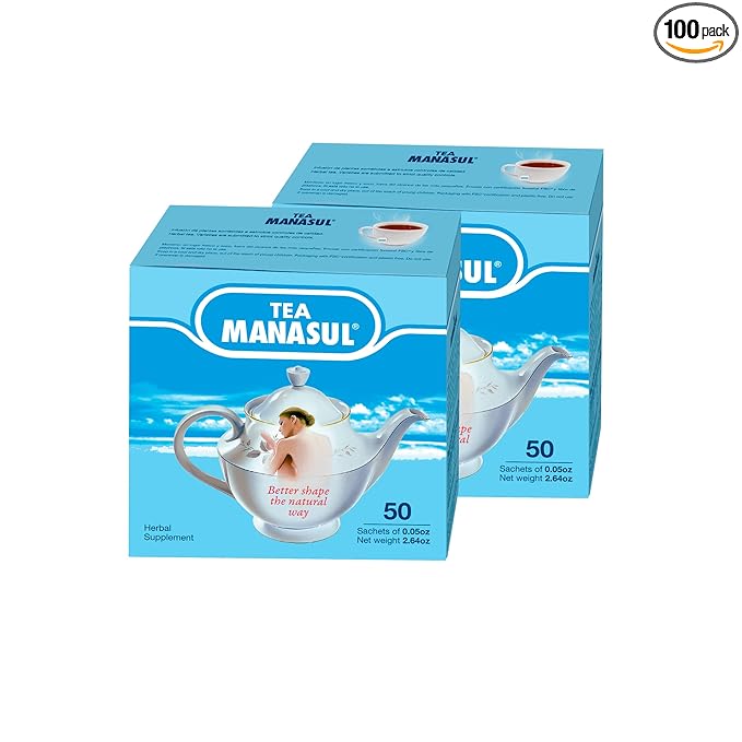 MANASUL CLASSIC - Infusion Based On Senna, Peppermint, Lemon Balm, Liquorice and Anise. Herbal Tea with Calming Effect. 50 Tea Sachets. Pack of 2