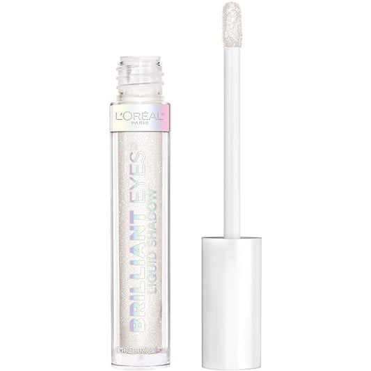 L'Oreal Paris Brilliant Eyes Shimmer Liquid Eye Shadow, Longwearing Lasting Shimmer, Crease Resistant, Flake-Proof, Precision Applicator, Quick Dry, Non-Greasy, String of Pearls, 0.1 oz.