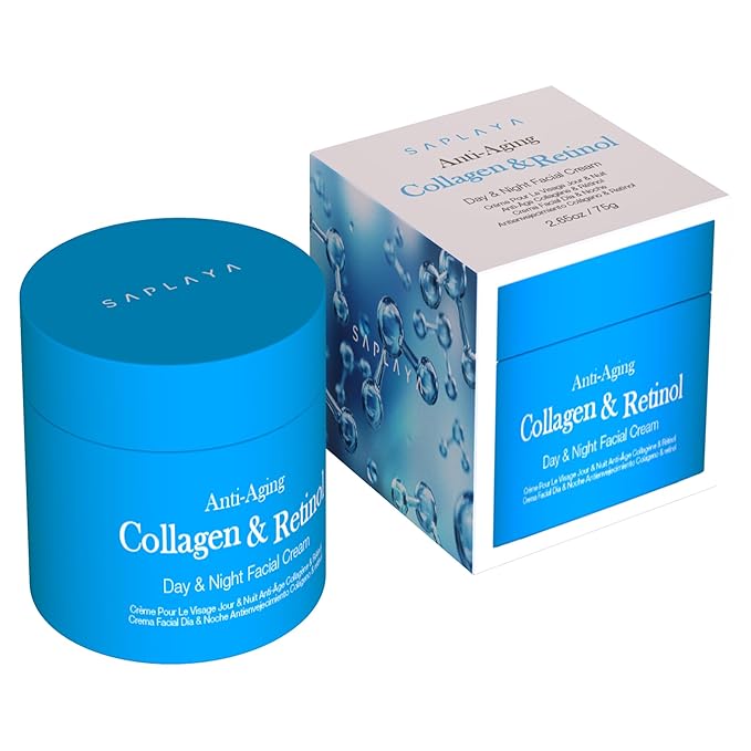 Day & Night Facial Cream Serum Moisturizing For Face Neck and Chest Cream Hydrating Deep Moisturizer Made in South Korea (Anti-Aging Collagen, Full Kit)