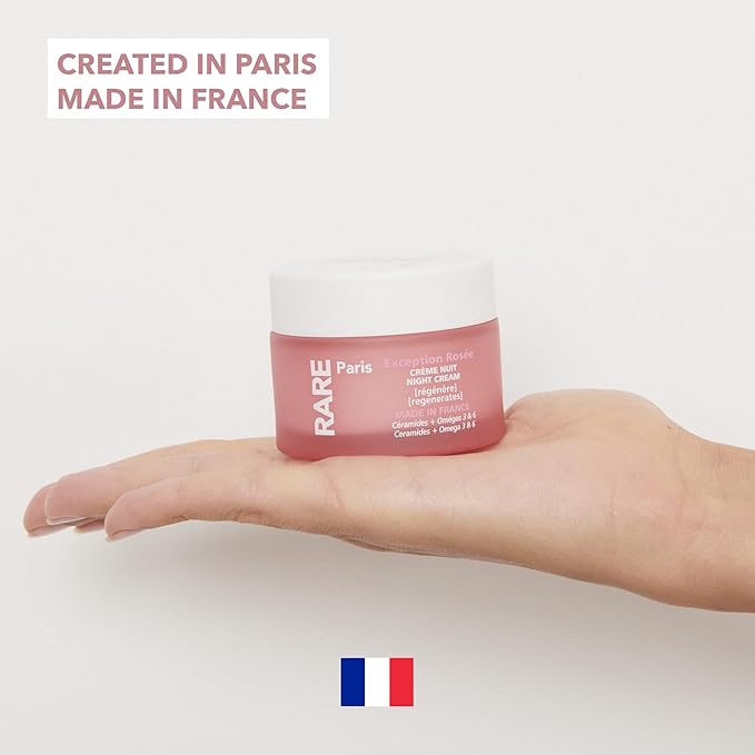 Exception Rosée - Regenerating Night Cream with Ceramides, Omega 3&6 and Immortelle. Protecting, hydrating, regenerating - Made in France