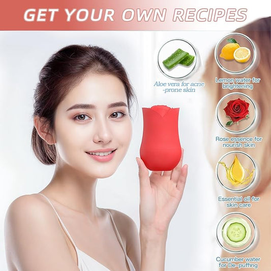Ice Roller For Face，Cryo Cube Ice Roller For Facial And Eye,Skincare Tools,For Relieving Facial Edema, Shrinking Pores, And Lifting And Firming The Skin (Red)