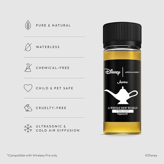 Aroma360 | Disney Pro- Pod | A Whole New World Fragrance Oil Blend | Disney Princess Jasmine | Luxury Essential Oil Diffuser | Aromatherapy Scent Diffuser Oil | Bergamot Orange Blossom Rose 1.7 fl oz