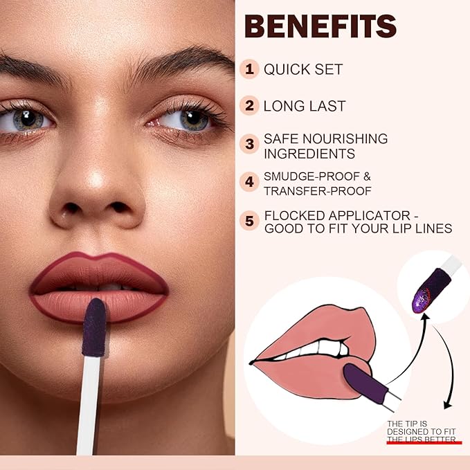 Peel Off Lip Liner Stain, Infused with Nourishing Ingredients & Vitamin E, Quick Set Lip Stain Peel Off Long Lasting For All Skin Types, #002 Raspberry