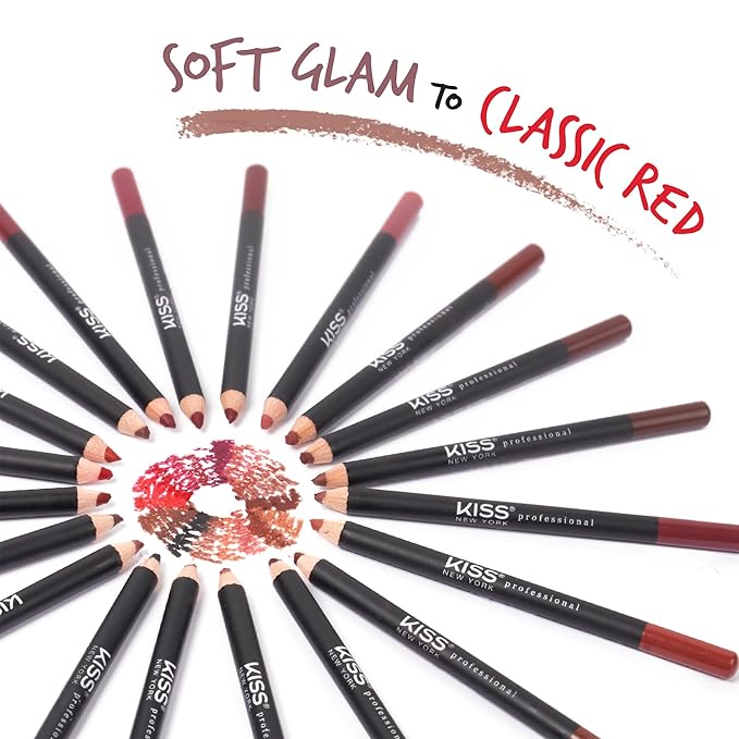 Professional Slim Lip Pencil, Creamy Soft Lip Liner, Smooth Long-Lasting Rich Lip Color, Natural Lip Makeup, Water-Resistant Lip Crayon (Soft Brown)