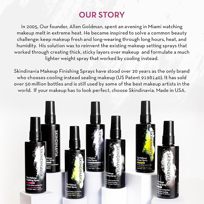 Skindinavia The Makeup Finishing Spray, Bridal Makeup Setting Spray, All-Day Wear, Long-Lasting Up to 16+ Hours, Heat-Resistant & Waterproof, Wedding Day, Bridal Shower Gift, 8.0 Oz