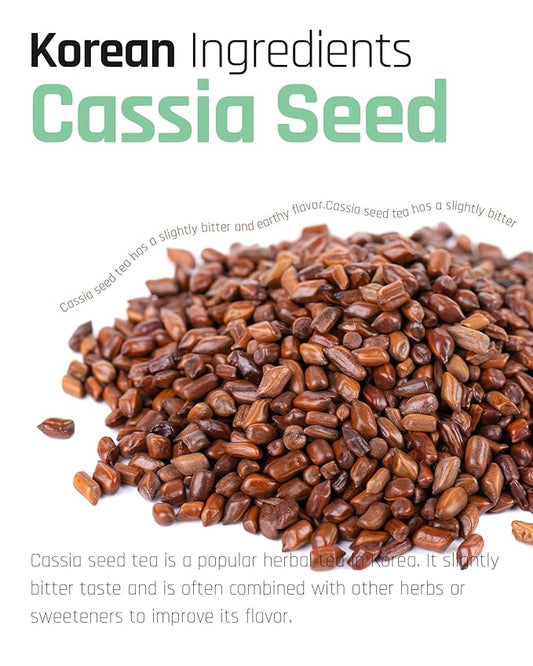 Ssanggye Cassia Seed Tea 1.2g X 40 Tea Bags, Sicklepod Premium Korean Herbal Tea Hot Cold Kyulmyungja Cha 결명자차 Nutty Savory Herb 4 Seasons Made in Korea