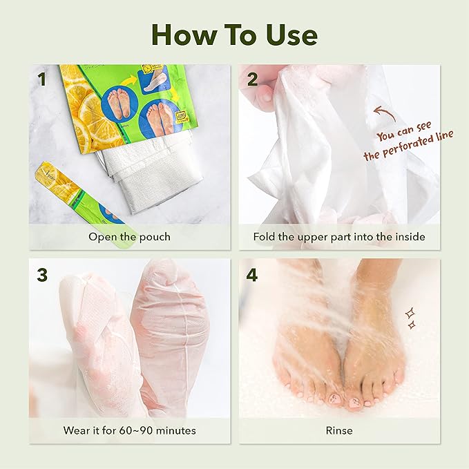 Purederm Shiny & Soft Foot Peeling Mask (3 pack) - For smooth and moist baby skin with Exfoliating peel off Calluses, Dry Skin, Cracked Heels - Men and Women