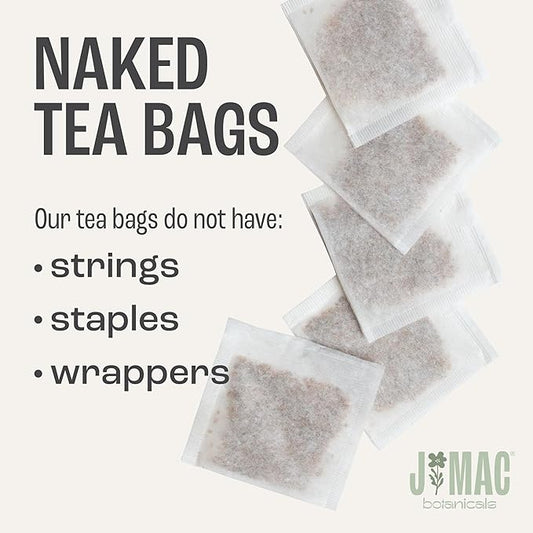 J Mac Botanicals, Organic Hibiscus Tea Bags (50 Count) - Certified by Organic Certifiers, Inc. - Quality Tea From Nile Valley, Egypt, Packaged in the USA