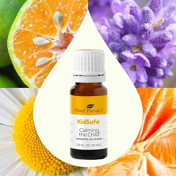 Plant Therapy KidSafe Calming The Child Essential Oil Blend - Relaxing and Soothing Blend 100% Pure, KidSafe, Undiluted, Natural Aromatherapy, Therapeutic Grade 10 mL (1/3 oz)