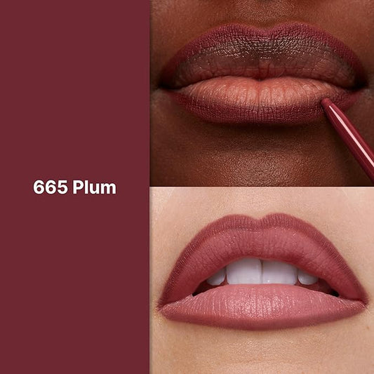 Revlon Colorstay Lip Liner with Built-In Sharpener, Valentine's Day Makeup Gifts for Women, Longwear Rich Colors, Smooth Application, 655 Plum, 0.01 oz
