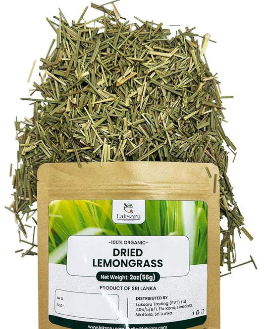 Premium Dried Lemongrass Loose Leaf – 2 oz | 56g | 100% Natural Herbal Tea | Fresh, Citrusy & Aromatic | Perfect for Teas, Cooking, Cocktails & Wellness | Caffeine-Free & Rich in Antioxidants | Product from Sri Lanka