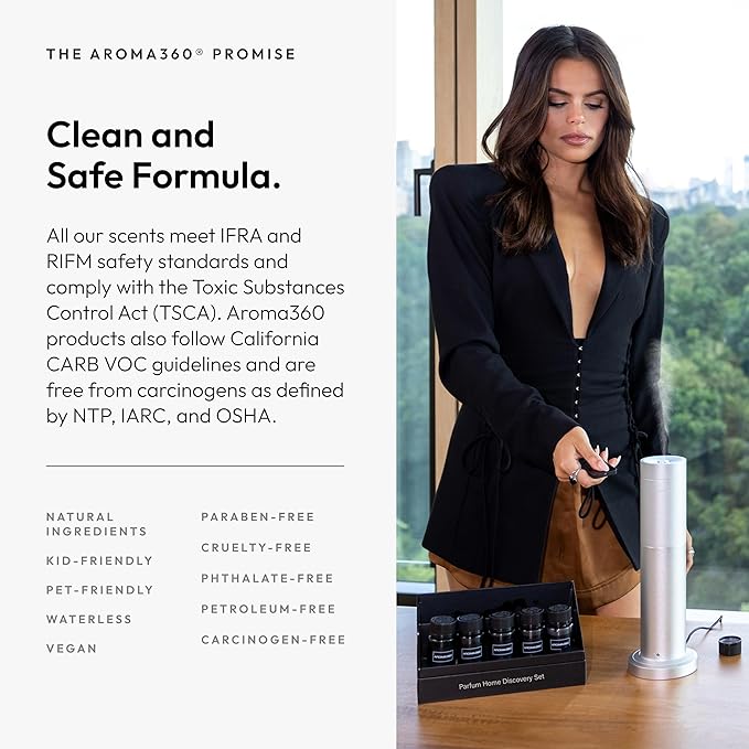 Aroma360 Allure Pro Pod 50ML - Fragrance Oil Blend | Hotel Inspired Luxury Essential Oil Diffuser | Aromatherapy Scent Diffuser Oils | Notes of Bergamot, Nutmeg, Jasmine, Rose, Sandalwood, and More.