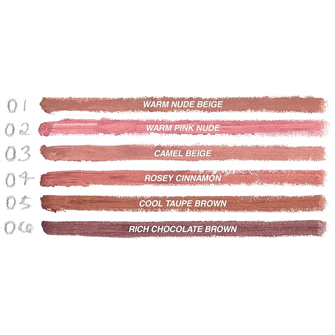 Freck Beauty MAKEOUT CLUB Nude Muse Lip Liner, Non Drying, Smooth Highly Pigmented Retractable Liner, Infused with Jojoba and Hyaluronic Acid (Cool Taupe Brown, Normal)