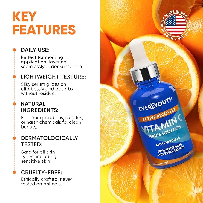 Collagen Cream for Face & Vitamin C Serum 20% Bundle, Anti Aging Facial Moisturizer and Stem Cell Serum with Hyaluronic Acid - Save 20%