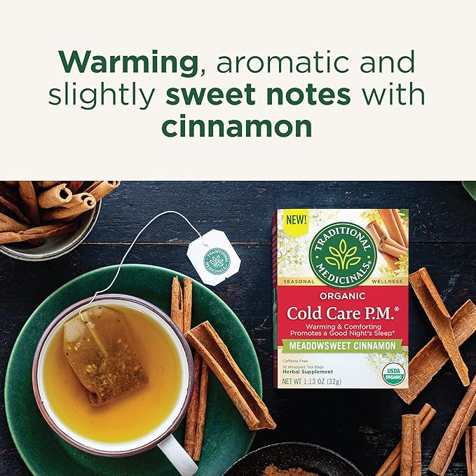 Traditional Medicinals Tea, Organic Cold Care PM, Get a Good Night's Sleep, 16 Tea Bags