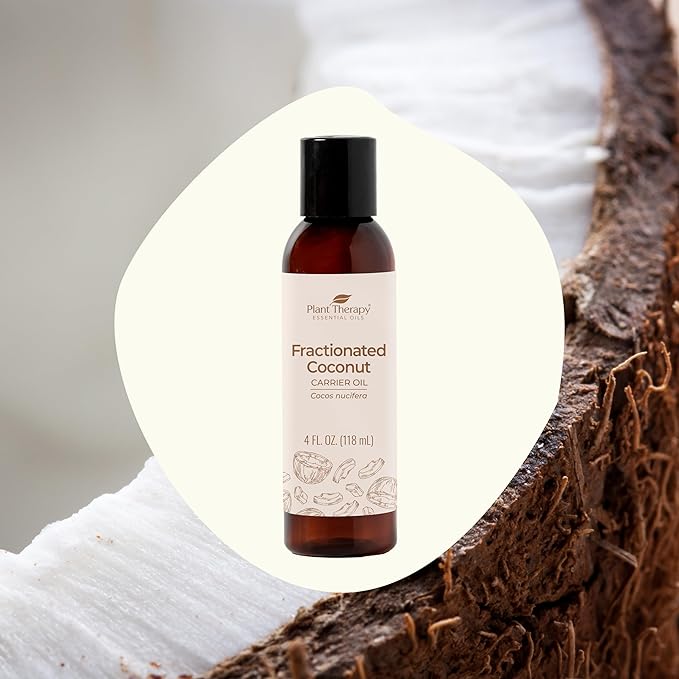 Plant Therapy Fractionated Coconut Oil for Skin, Hair, Body, Diluted Essential Oils, 100% Pure, Natural Moisturizer, Massage & Aromatherapy Liquid Carrier Oil 4 oz