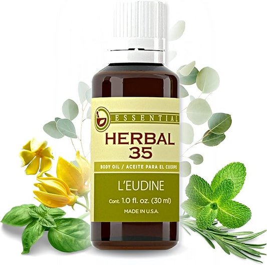 L’EUDINE Herbal 35 Essential Oil – Pack of 3 – 1fl oz Aromatherapy Oils – Eucalyptus and Mint Oil – Promotes Optimal Blood Circulation – Soothing and Calming Effect