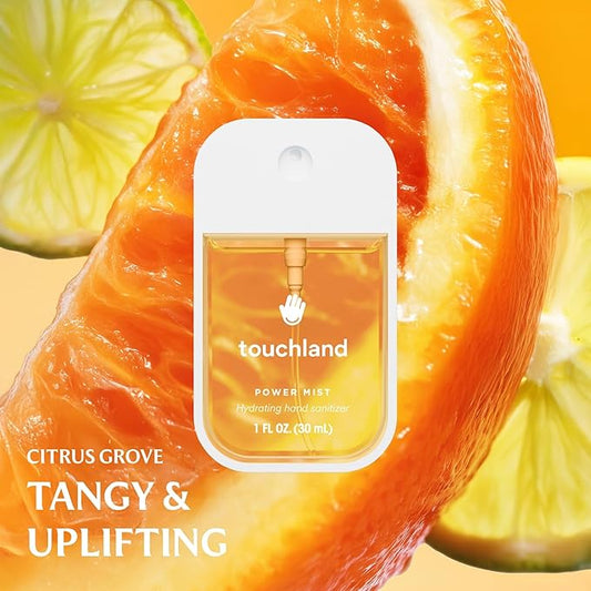 Touchland Power Mist Hydrating Hand Sanitizer Spray, FRESH Trio Set (Mint, Citrus, Lemon Lime), 1 FL. OZ. Travel Size (Set of 3)