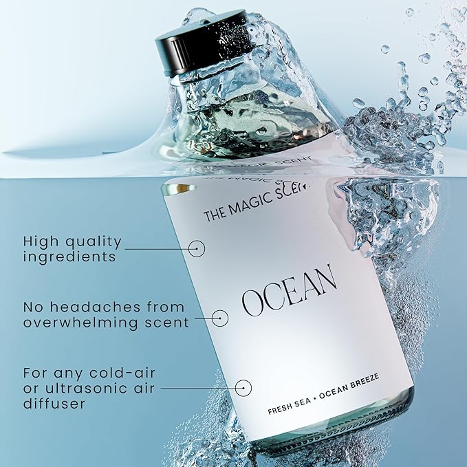 Ocean Oils for Diffuser - HVAC, Cold-Air, & Ultrasonic Diffuser Oil Inspired by Bali - Essential Oils for Diffusers Aromatherapy - 8.5 fl oz, 250 mL