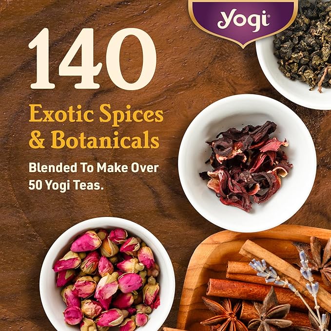 Yogi Tea Purely Peppermint Tea - 16 Tea Bags per Pack (4 Packs) - Caffeine-Free, Organic Peppermint Tea Bags - Offers Digestive Support - Made from Organic Peppermint Leaves