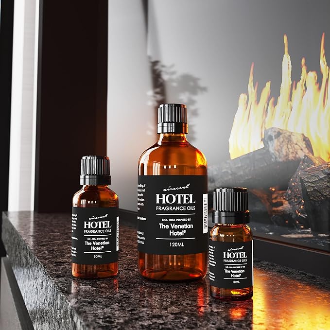 AirScent Hotel Diffuser Oil Inspired by The St. Regis Hotel Scent - Premium Fragrance Oil No. 1025 for Ultrasonic and Waterless Diffusers and Crafting - 120 mL, 4 fl oz Glass Bottle with Dropper