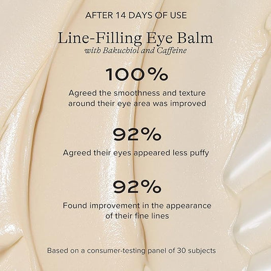 Alpyn Line-Filling Eye Balm with Bakuchiol & Caffeine, Reduce the Look of Fine Lines & Wrinkles, Minimize the Appearance of Puffiness & Target Dark Circles, 0.5 oz / 14 ml