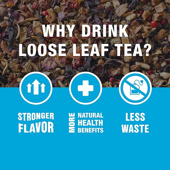 Tiesta Tea - Ginger Sweet Peach | Loose Leaf | Spicy Peach Herbal Tea | Tranquility Non-Caffeinated Blend | Bulk Hibiscus Leaves with Cane Sugar | Brews Up to 50 Cups | 6 Ounce Refillable Tin