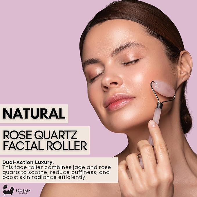 Jade Face Roller - Rose Quartz