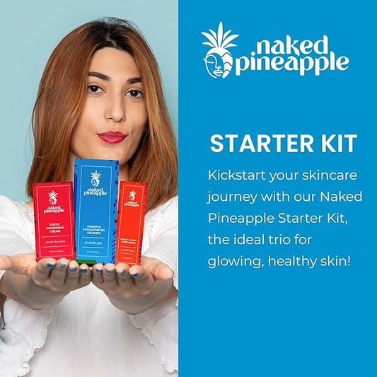 Starter Kit - Skincare Trio with Cleanser, Radiance & Tight Serum, and Nourishing Cream for Hydrated, Firm & Glowing Skin