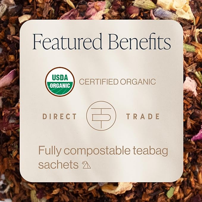Rishi Tea Peach Hibiscus Green Houjicha Roasted Japanese Tea - Organic, Low Caffeine Sachet Bags with Hibiscus & Peach, Enjoy Hot or Iced - 15 Count (Pack of 6)