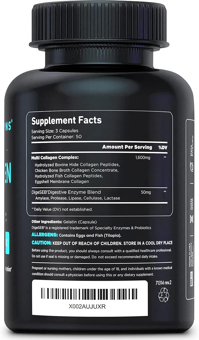 Vital Vitamins Multi Collagen Capsules + Resveratrol Capsules