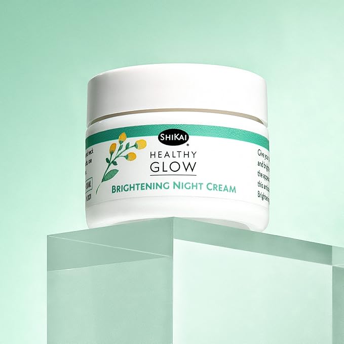 ShiKai Healthy Glow Brightening Night Cream (1 oz) | Hydrating Skin Lotion | With Vitamins C, E, Niacinamide | Provides a healthy glow in skin.
